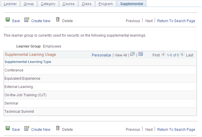 Supplemental page