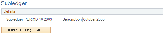 Subledger page