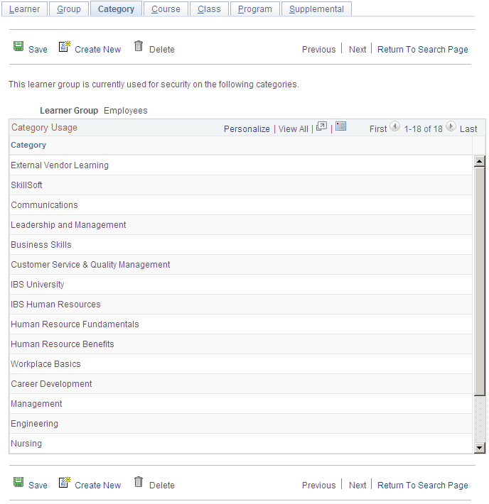 Category page