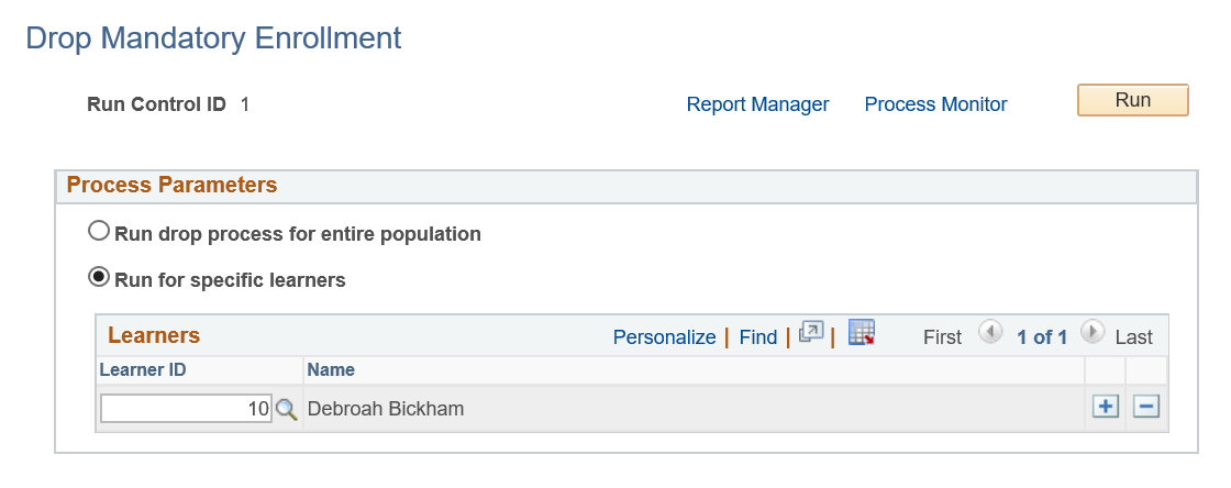 Drop Mandatory Enrollments Page