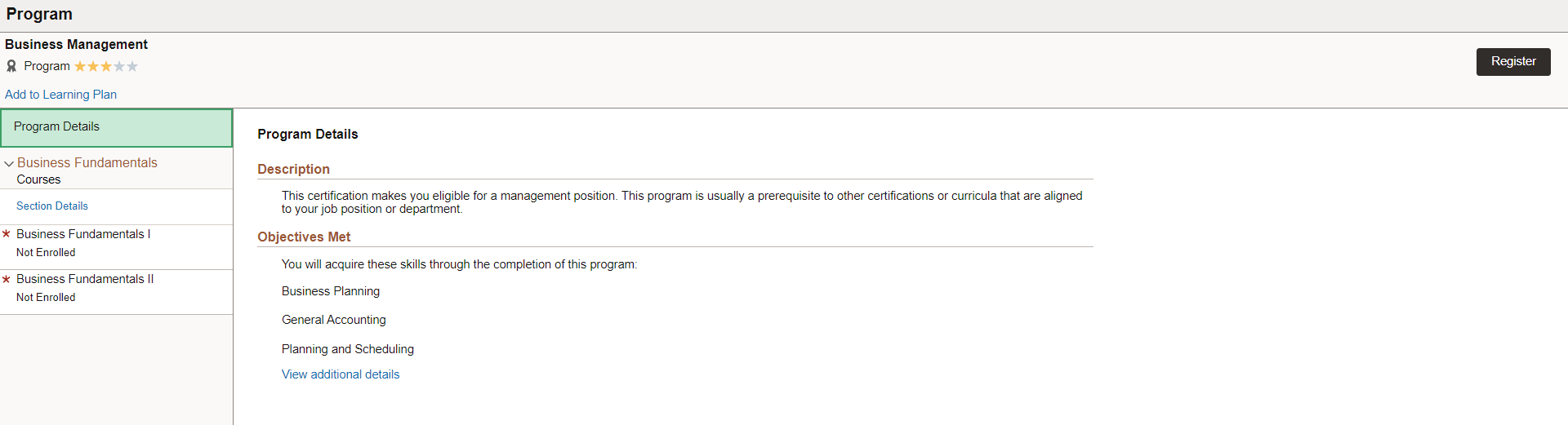 Programs page