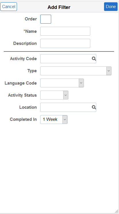 SFF_Add Filter Page