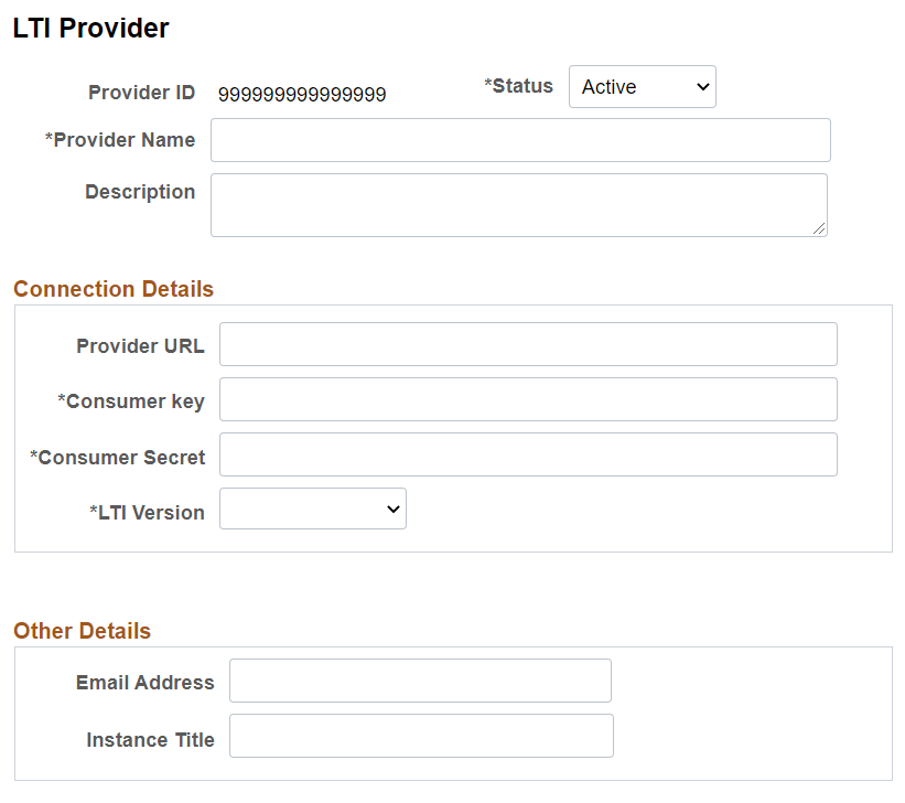 LTI Provider Page