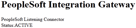 Example of an active Gateway status message