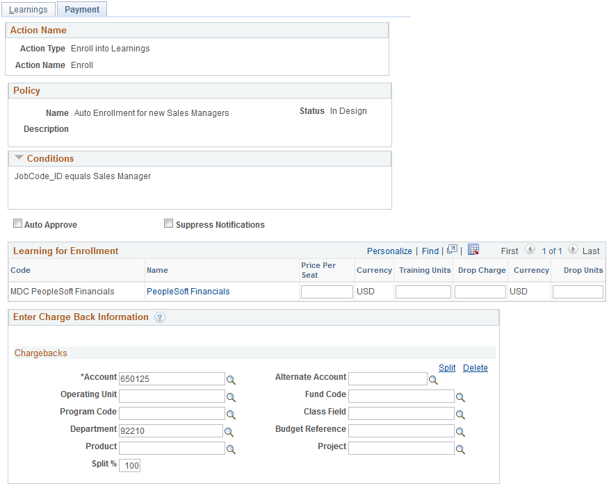 Payment page