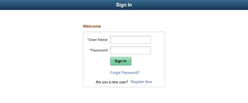 Sign In page