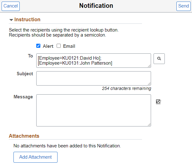 Notification Page