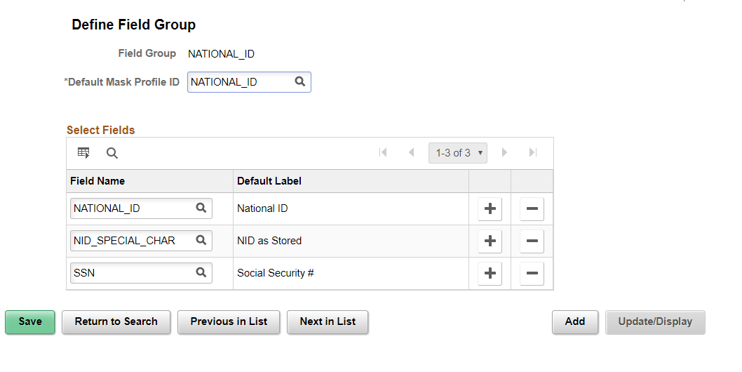 Define Field Group