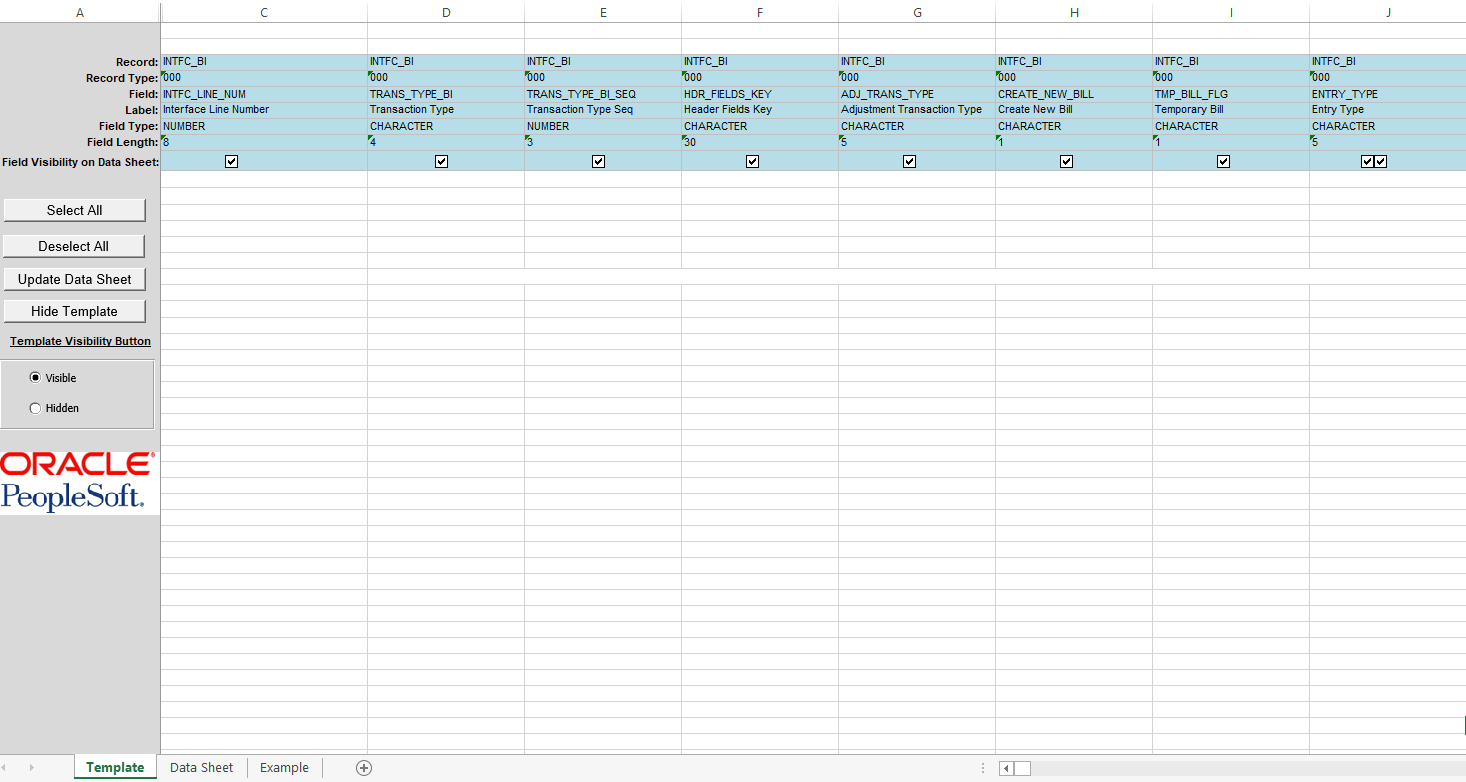 Template Worksheet