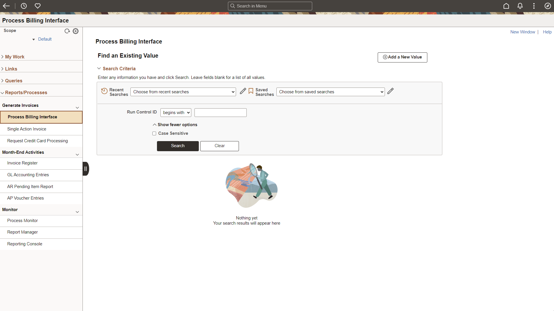 Billing WorkCenter - Reports/Processes (Fluid)