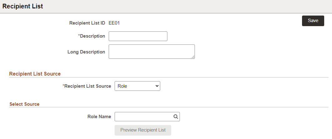 Recipient List Page