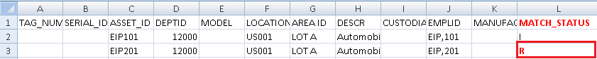 Physical Inventory - Load Match Reconcile PI Extract File with Match Status
