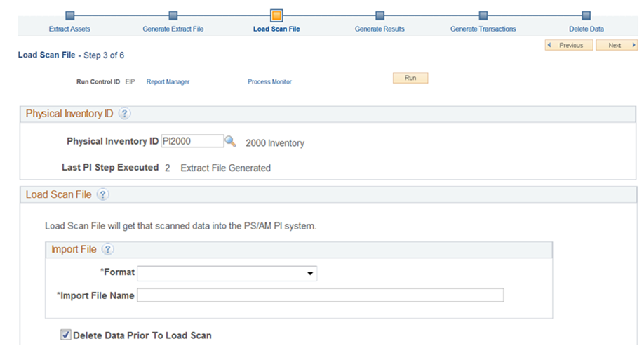 Load Scan File Page