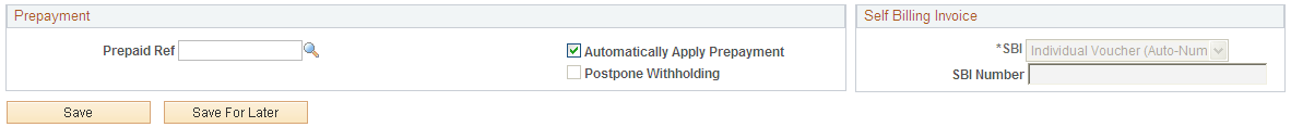 Voucher Attributes page, add mode (2 of 2)