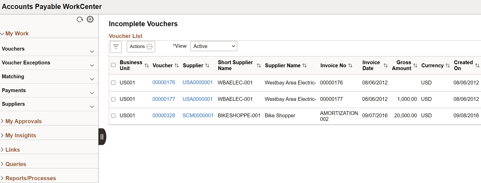 Payables Workcenter - Work Management Enabled