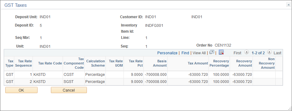 GST Taxes page