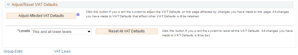 VAT Header page (2 of 2)
