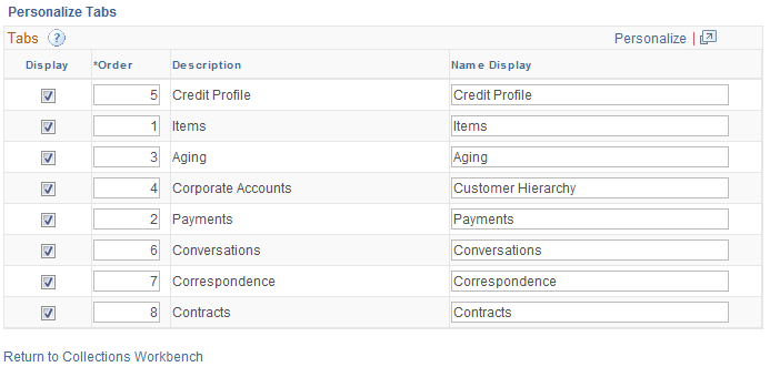 Personalize Content page (2 of 2)