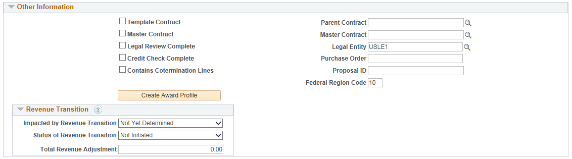 Revenue Transition