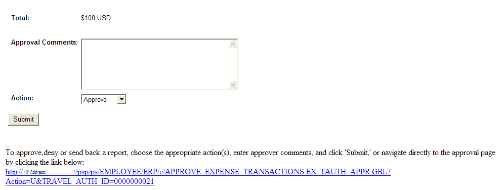 Travel Authorization Approval email (2 of 2)