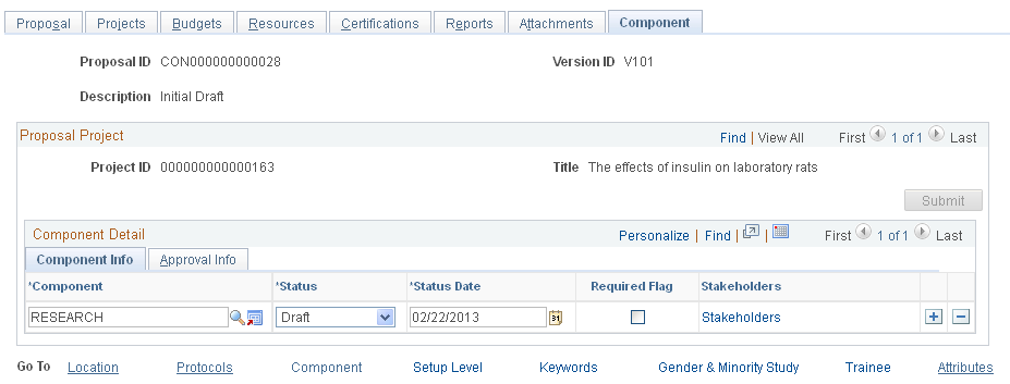 Proposal - Component page