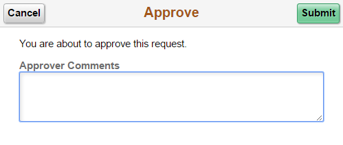 Approve page