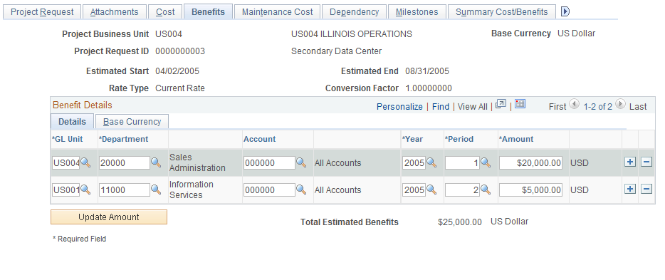 Benefits page