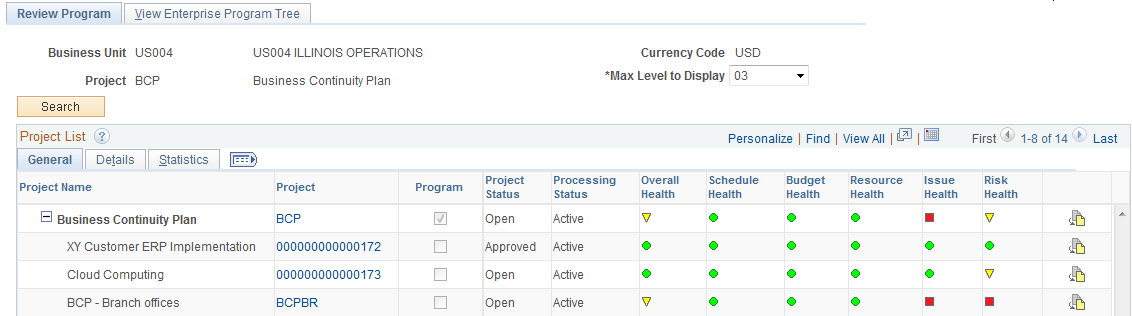 Review Program page