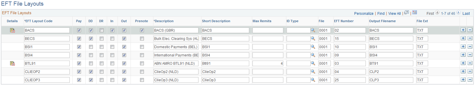 EFT File Layouts page