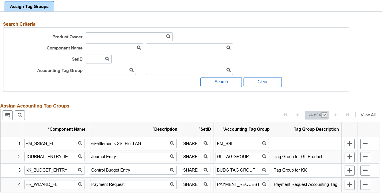 Assign Tag Groups