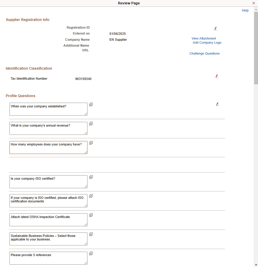Submit - Review page (1 of 4)