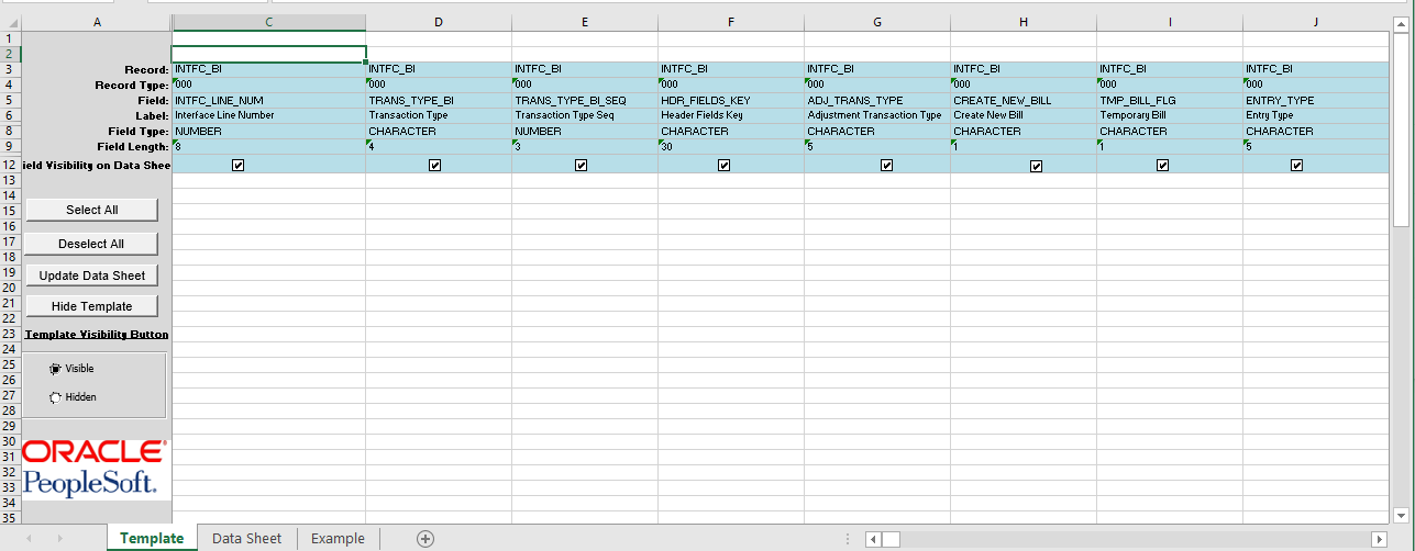 Spreadsheet - Template