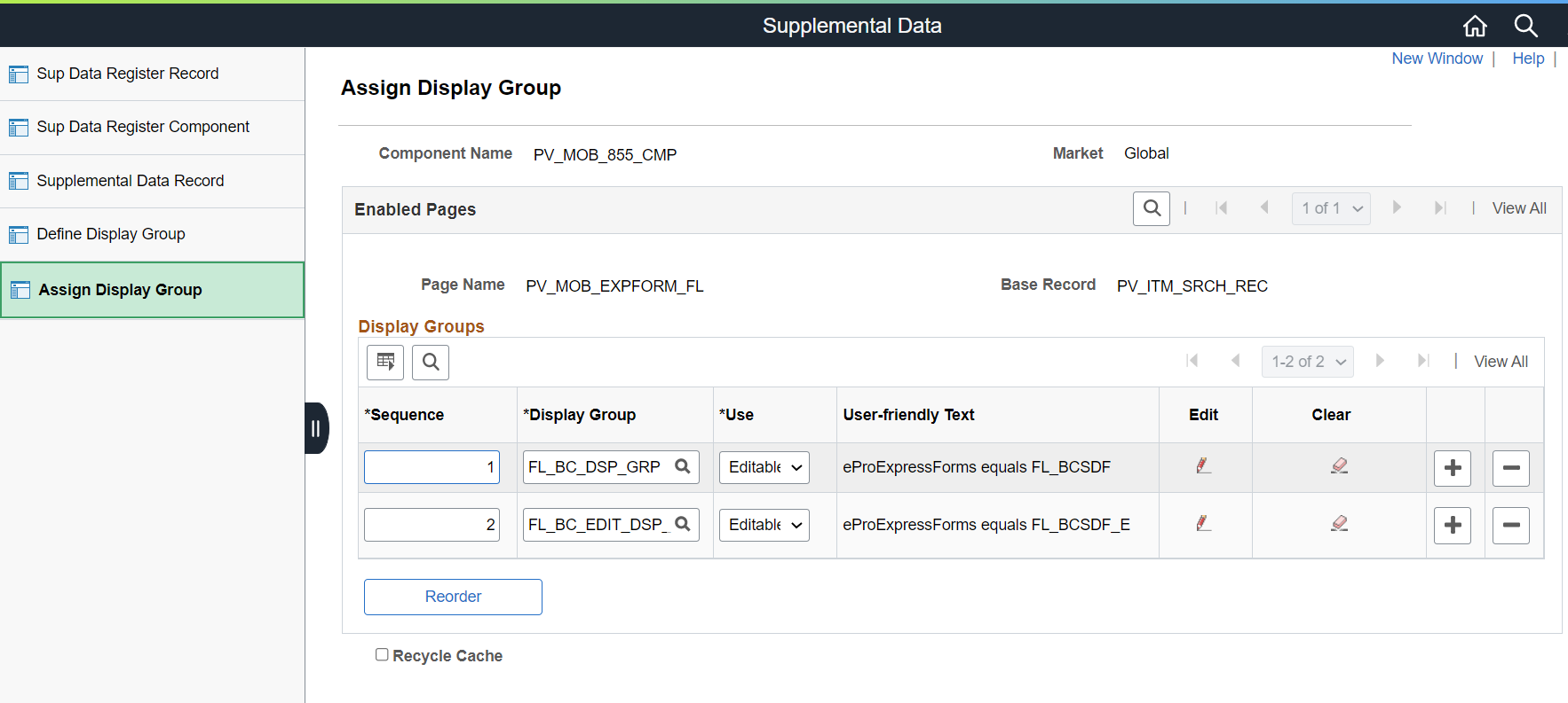 Assign Display Group