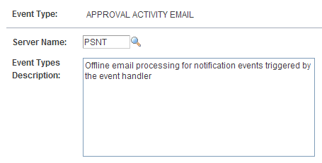 Event Type page