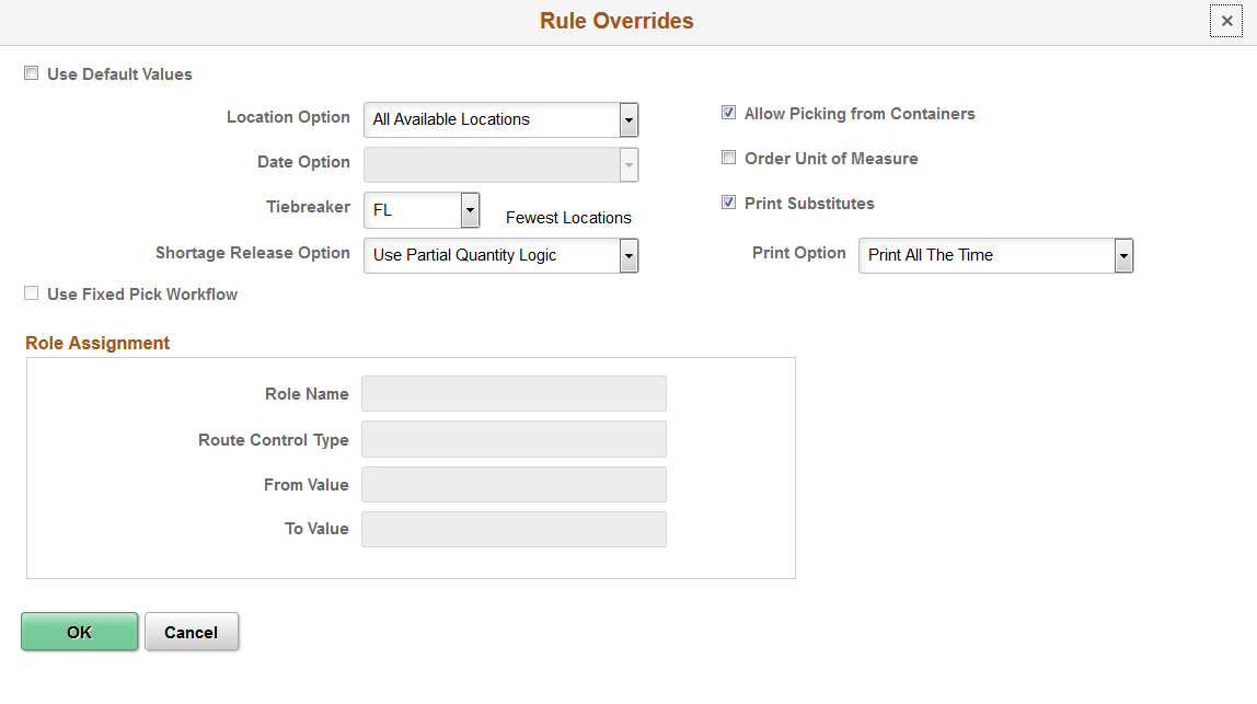Rule Overrides page