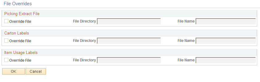 File Overrides page