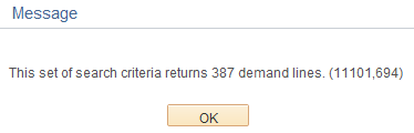 Results box displayed when users click the Count Total button