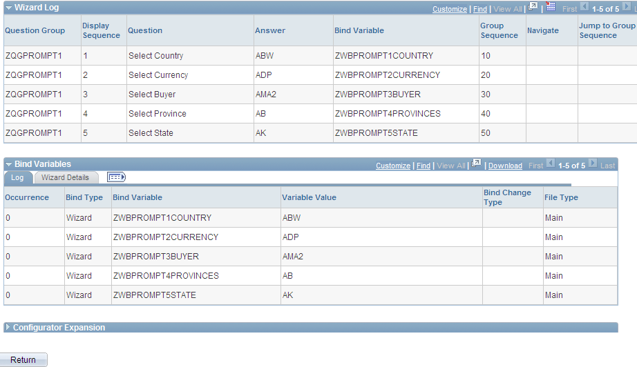 Generation History page: Log tab (2 of 2)