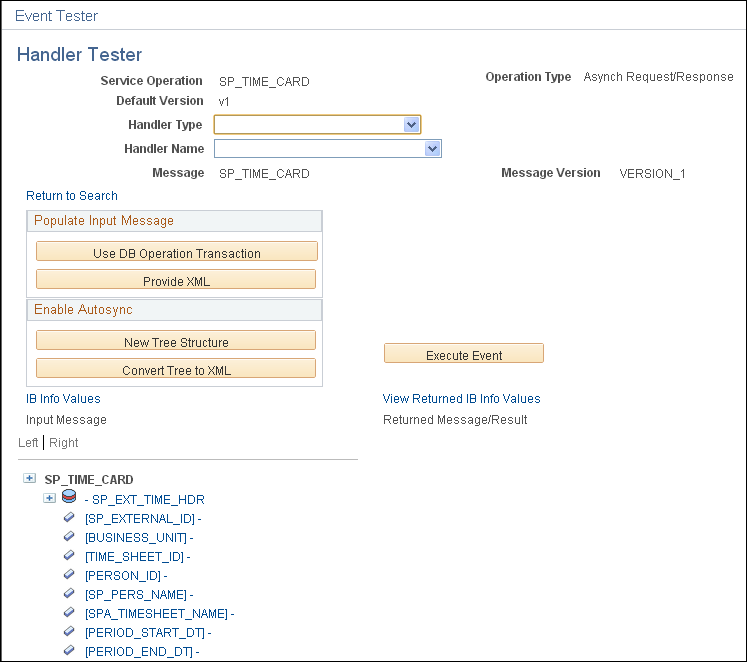 Handler Tester page