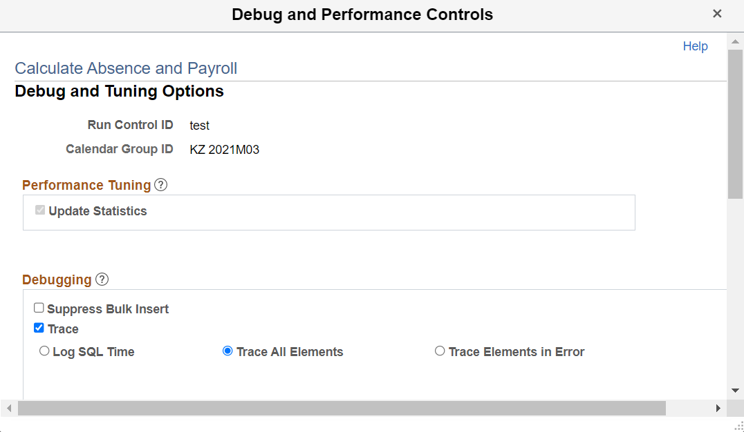 Debug Performance Control page1