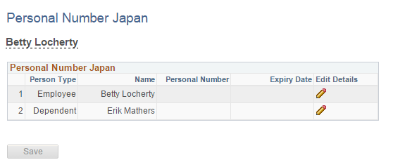Personal Number Japan page