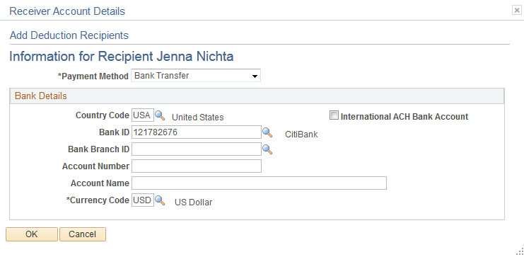 Information for Recipient page