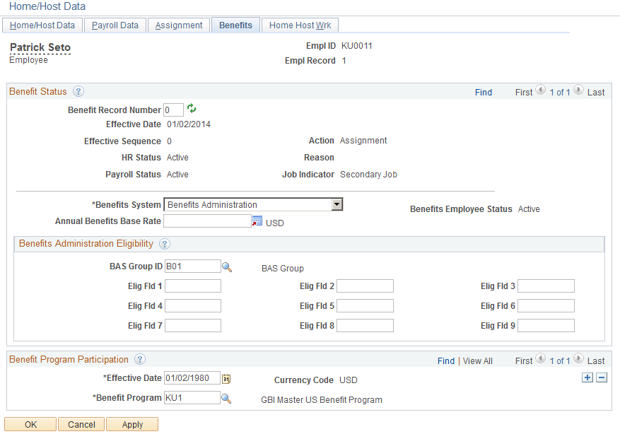 Benefits page