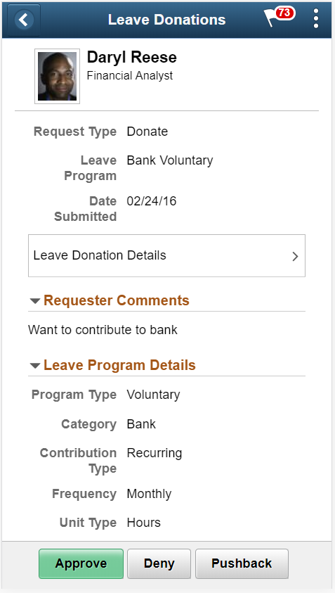 Leave Donations Page Smartphone