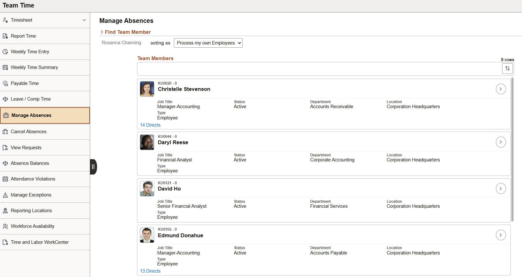 Manage Absences_Select member page