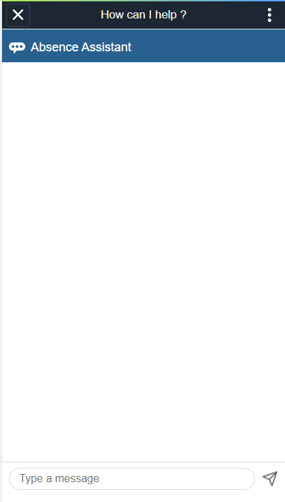 (Smartphone) Absence Assistant Page