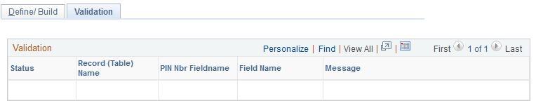 Validation page