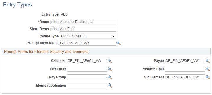 Entry Types page