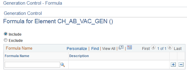<>Generation Control - Formula for Element <name> page