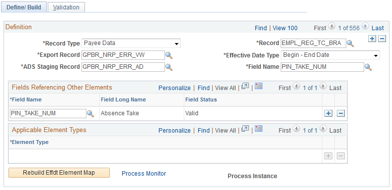 Define/Build page